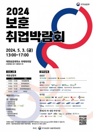 [취업뉴스] ‘2024 보훈 취업박람회’ 5월 3일 대한상공회의소에서 개최